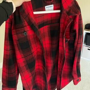 Red cardigan- thick and long